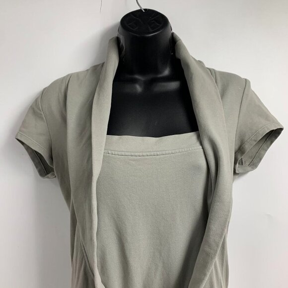 Prairie Underground Women's Deep Cowl Neck Short Sleeve Sweatshirt Dress Size S - Picture 5 of 12